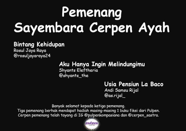 Pemenang Sayembara Cerpen Ayah