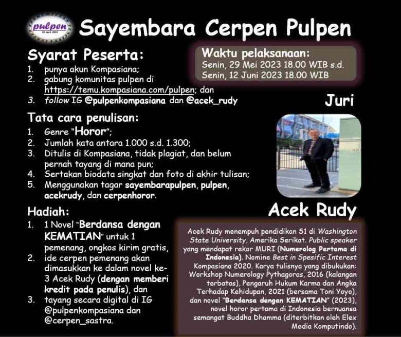 Sayembara Cerpen Pulpen Bergenre Horor