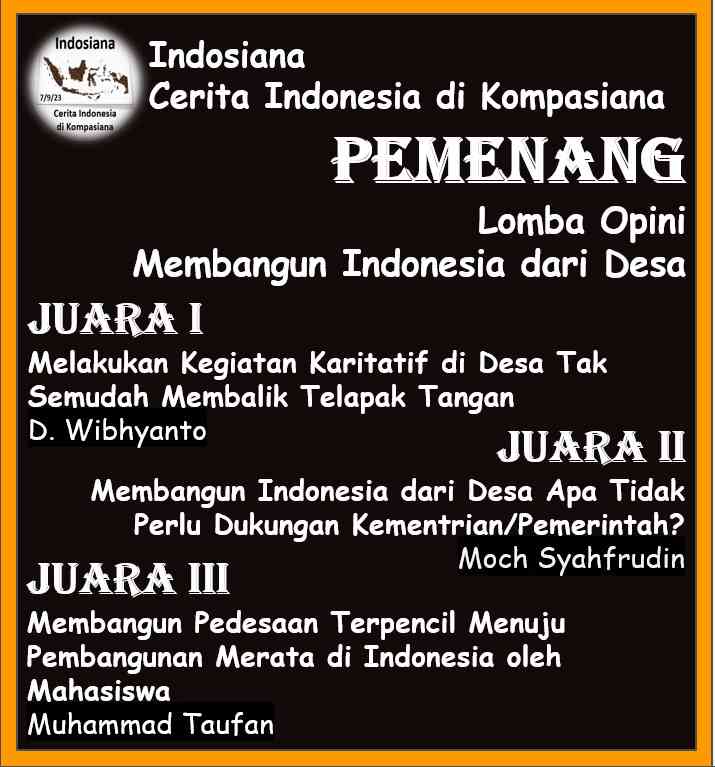 Pemenang Lomba Opini Membangun Indonesia dari Desa
