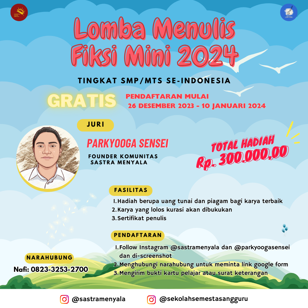 Pendaftaran Lomba Menulis Fiksi Mini 2024 Tingkat SMP/MTs Se-Indonesia ...