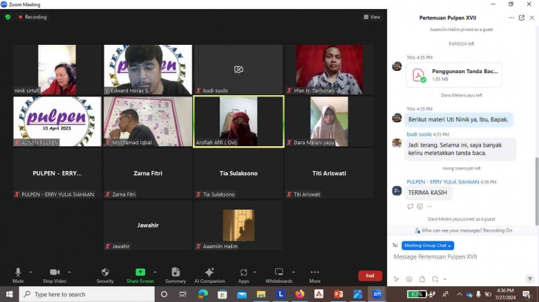 Pertemuan Pulpen XVII: Terus Bersemangat Bersama Uti