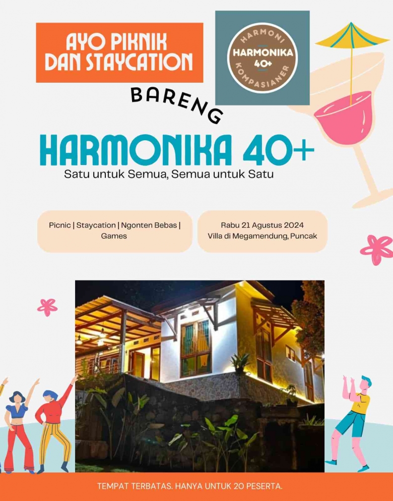Ayo Piknik dan Staycation Bareng Harmonika 40 Plus di Puncak