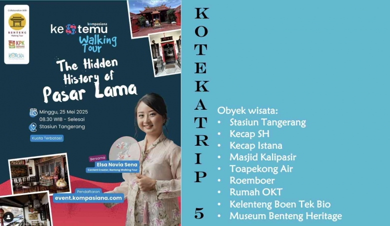 Kotekatrip-5: Walking Tour ke Tangerang Bareng Temu Kompasiana