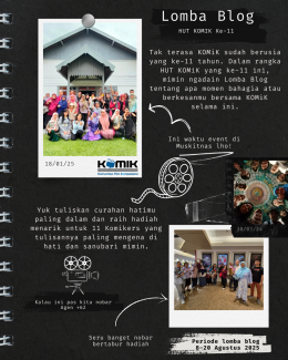 Lomba Blog Dalam Rangka HUT KOMiK yang Ke-11