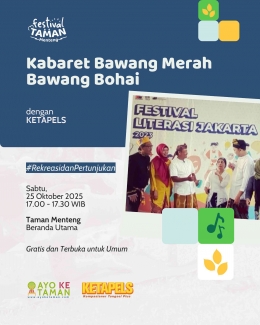 Saksikan Pementasan Kabaret KETAPELS Bawang Merah Bawang bohai